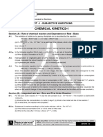 Chemical Kinetics-I: Part - I: Subjective Questions