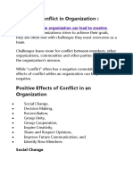 Effects of Conflict in Organization