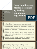 Ilang Implikasyong Methodololohikal NG Walong Simulain Sa Pagkatutong