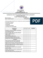 To The Class Adviser: Check The Box To Indicate Your Assessment Guided by The Scale Below