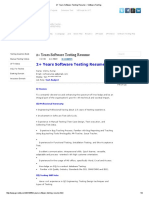 2 Years Software Testing Resume Software Testing