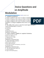 Multiple Choice Questions and Answers On Amplitude Modulation