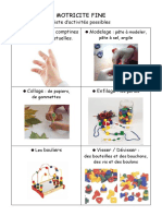 MOTRICITE FINE Liste D'activités