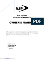 Owner'S Manual: AJP PR5 250 Enduro / Supermoto