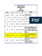 Eastern Public School Formative Assessment 1 2021-22 Timetable Grade 6