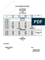 So-Ong Elementary School: Class Program