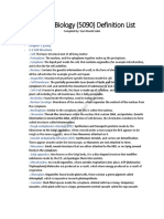 O-Levels Biology Definiton List