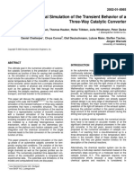 Three-Dimensional Simulation of The Transient Behavior of A Three-Way Catalytic Converter