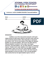 WORKSHEET-WEEK 9: DHARMIC RELIGION: Theravada Buddhism: Introduction To World Religions and Belief Systems