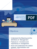 Management-Definition, Objectives, Characteristics and Function