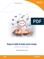 Scope of Audit of Banks Across Europe: Update To The 2015 Edition