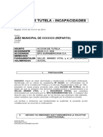 Modelo de Tutela para Reconocimiento de Incapacidades