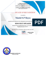 Certificate of Recognition For Guest of Honor and Speaker Template 2