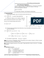 DX X F I or A: Numerical Analysis Ch.3: Numerical Integration