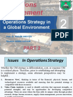 Operations Strategy in A Global Environment: Prof: Dr. Sadam Wedyan Student: AREEJ KHRAIM