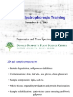 2D Gel Electrophoresis Training: Proteomics and Mass Spectrometry Facility