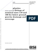 BS 4660 2000 Drainage Ancillary Fittings For Nominal Sizes 110 - 160 Below Grade