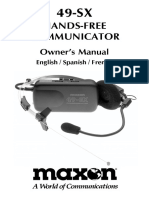 Maxon 49-SX 2-Way Radio MANUAL