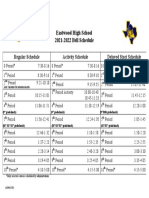 2021-2022 Bell Schedule