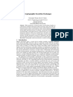 Cryptographic Securities Exchanges