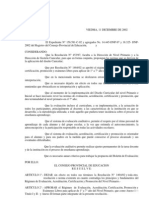 Resolución 4057-02 Régimen de Evaluación 1° A 7° Año Del Nivel Primario