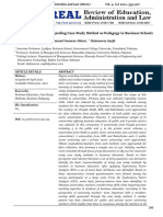 Teachers Perception Regarding Case Study Method As Pedagogy in Business Schools