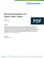 Buried Installation of Optic Fiber Cable: Application Notes