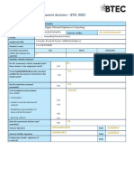 Internal Verification of Assessment Decisions - Btec (RQF) : Jghigher Nationals