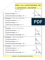 Wandoor Ganitham - S.S.L.C Study Material 2021: Focus Area - Question Bank - Trignometry