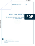 Which Donors, Which Funds The Choice of Multilateral Funds by Bilateral Donors at The World Bank