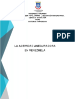 La Actividad Aseguradora en Venezuela