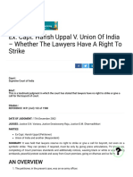 Ex. Capt. Harish Uppal V. Union of India - Whether The Lawyers Have A Right To Strike - Others