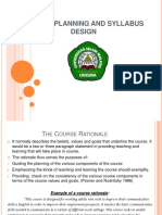 Course Planning and Syllabus Design