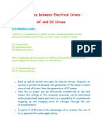 Difference Between Electrical Drives