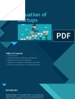 Valuation of Startups: Click To Edit Master Title Style