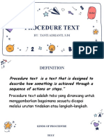 Procedure Text: By: Tanti Adrianti, S.PD