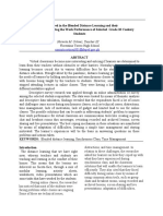 Challenges Encountered in The Blended Distance Learning and Their Implication in Improving The Work Performance of Selected Grade 10 Cookery Students