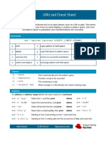 GNU Sed Cheat Sheet: Commands