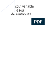 Le Coût Variable Et Le Seuil de Rentabilité Exercices Corrigés