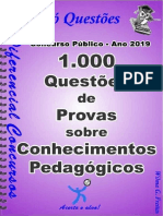 1.000 QUESTOES DE PROVAS - Conhecimentos Pedagogicos