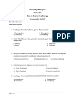 Final Exam Engineering Geology