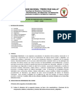 Silabo de Inmunología Veterinaria CV427 24AB 2021-1A