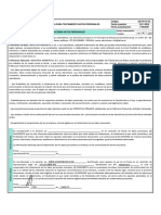 Autorización Tratamiento Datos Personales