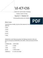 Tle-Ict-Css: Quarter 3 - Module 5-8