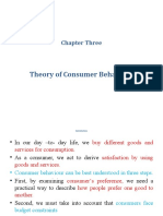 Theory of Consumer Behaviour: Chapter Three