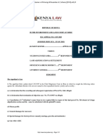 Environment Land Appeal 1 of 2018 Former Meru HCA 129 of 2009