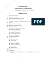 Criminal Law I - Discussion Outline