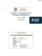 Lecture 1 - Introduction and Landslide Classification