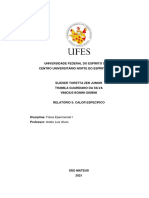 Relatório 5 - Calor Especifico - Fisica Experimental 1