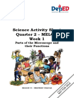 Science Activity Sheet Quarter 2 - MELC 1 Week 1: Parts of The Microscope and Their Functions